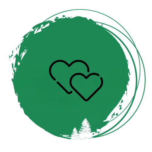 Zwei Herzen als Symbol für Empathie und Verbindung