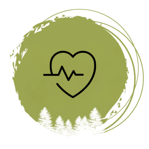 Icon mit Herz und Herzschlaglinie – Symbol für Gesundheit